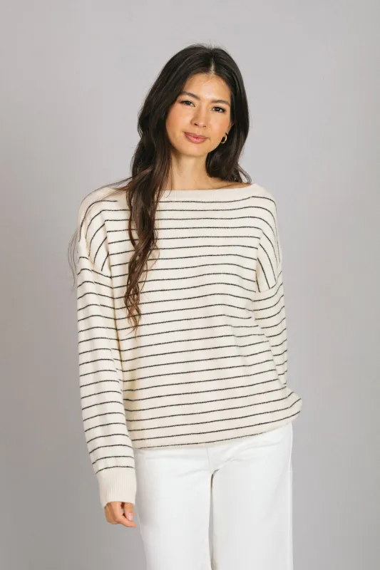 Justine Boatneck Striped Sweater sold by Morning Lavender