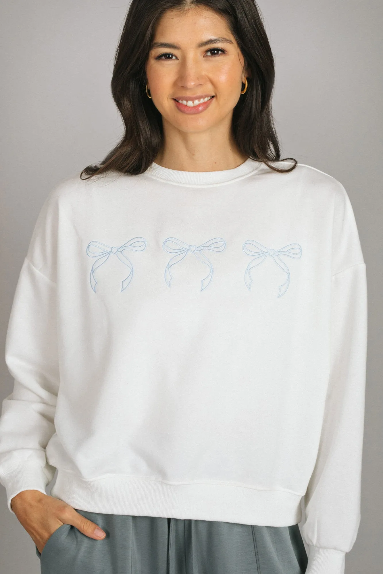 Carina Embroidered Bow Sweater sold by Morning Lavender product image thumbnail 3