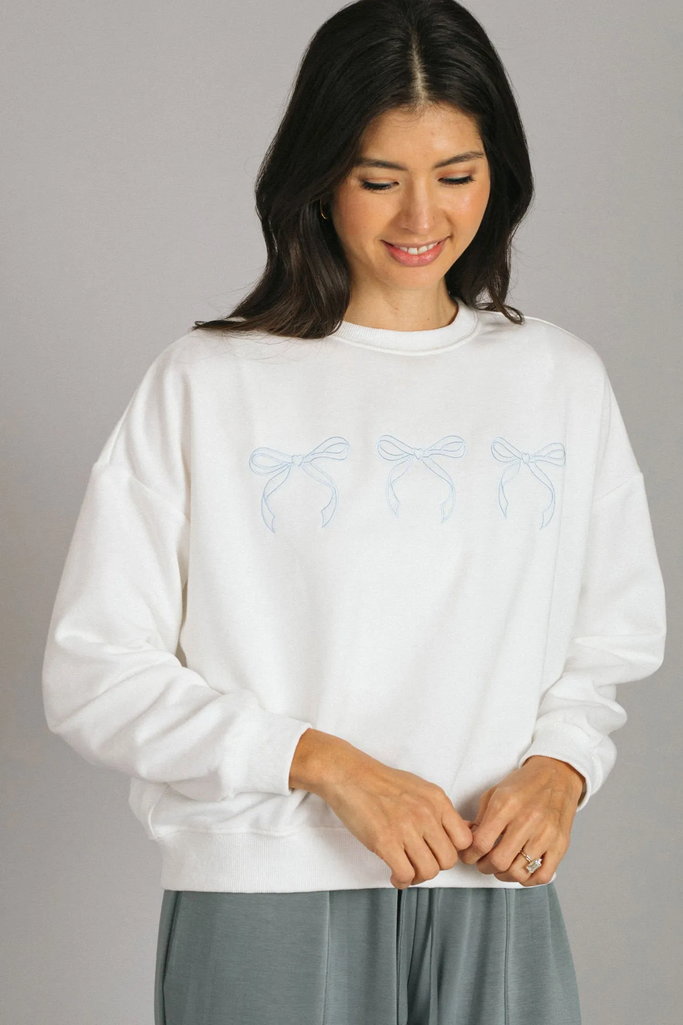 Carina Embroidered Bow Sweater sold by Morning Lavender product image thumbnail 4