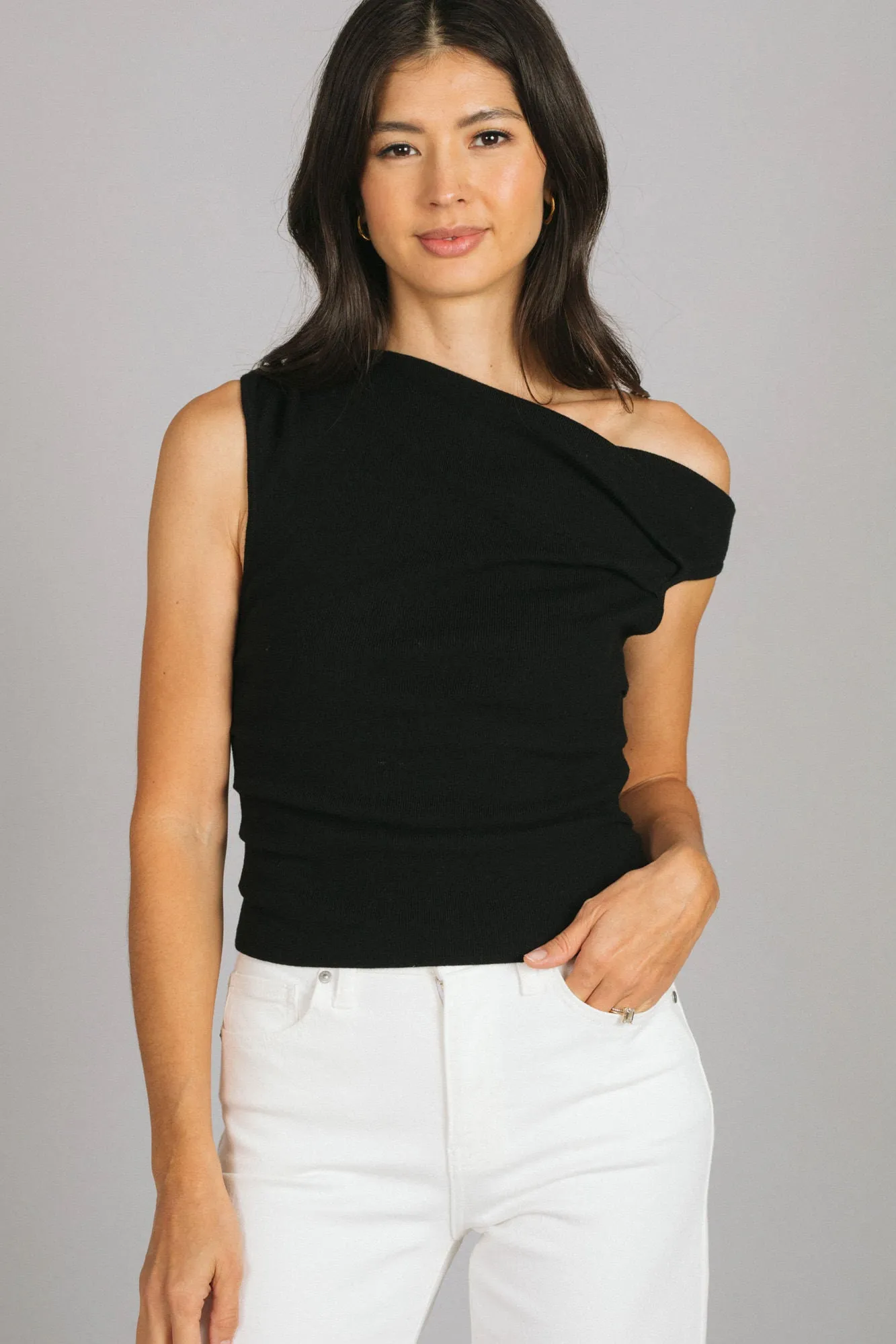 Astrid Asymmetrical Knit Top sold by Morning Lavender