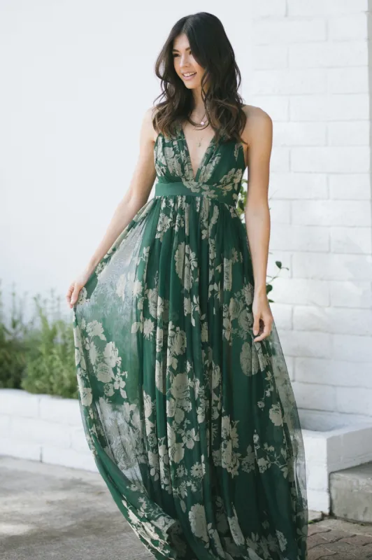 Estee Velvet Floral Maxi Dress sold by Morning Lavender