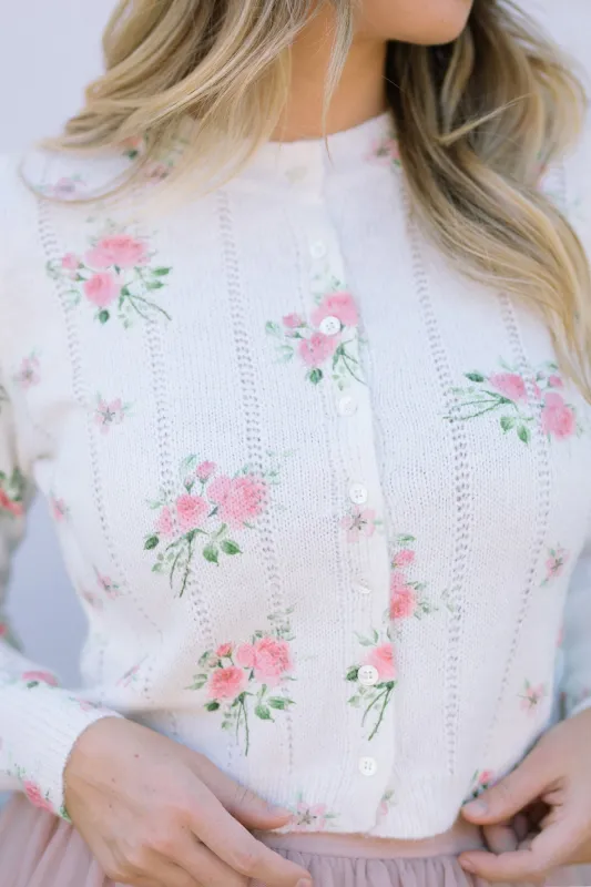 Evelyn Floral Buttoned Cardigan sold by Morning Lavender