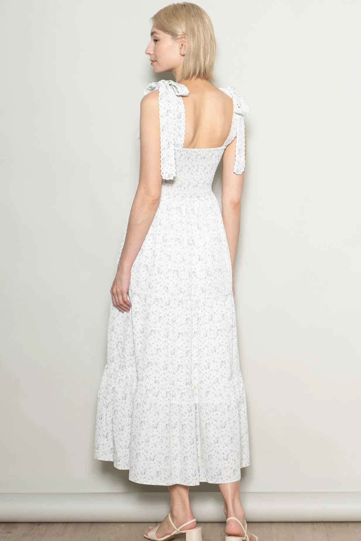 Magnolia Floral Tie Shoulder Dress sold by Morning Lavender product image thumbnail 5