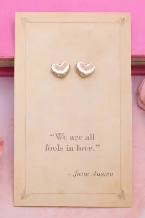 Literary Quotes Heart Post Earrings sold by Morning Lavender