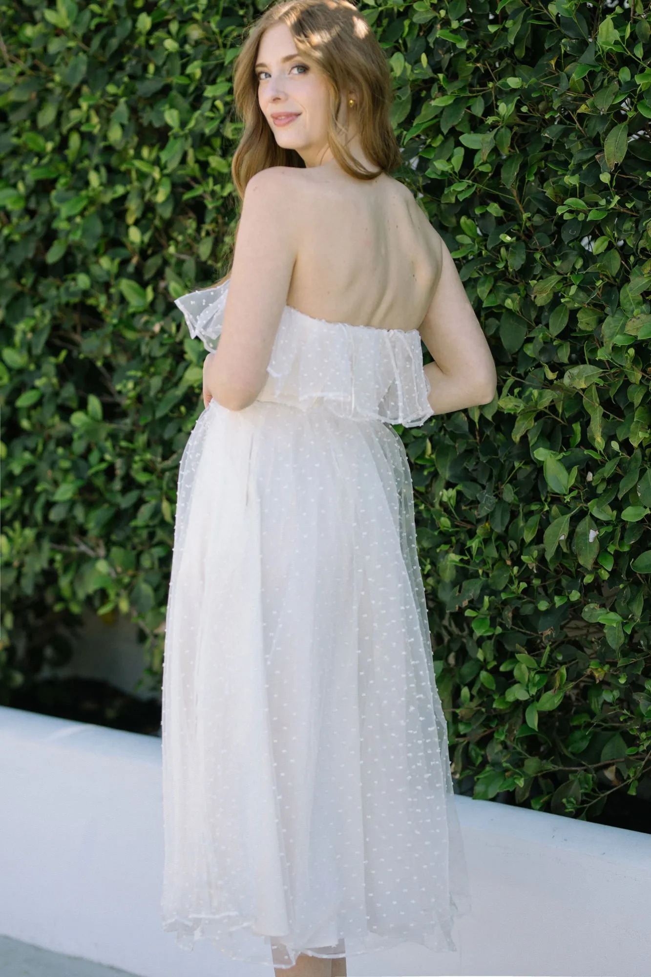 Agnes Off the Shoulder Tulle Midi Dress sold by Morning Lavender product image thumbnail 5