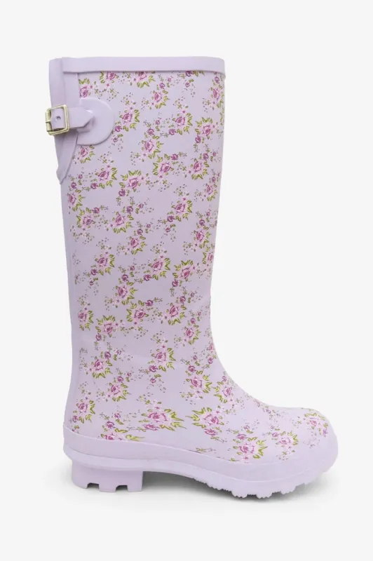 Gigi Floral Rain Boots made by Morning Lavender