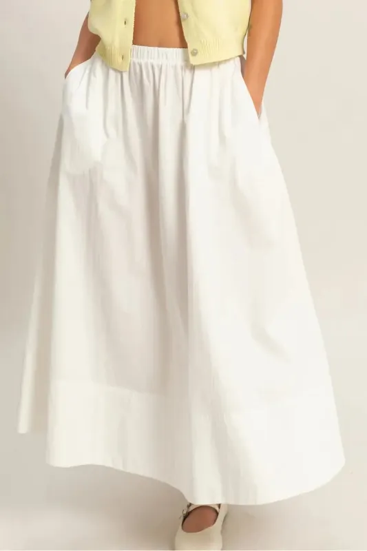 Carrie Poplin Midi Skirt made by HYFVE
