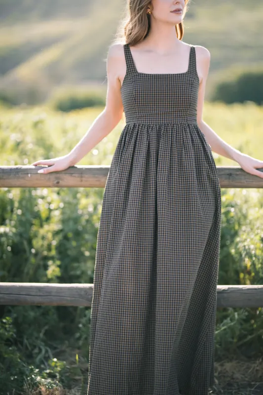 Audrey Gingham Maxi Dress sold by Morning Lavender