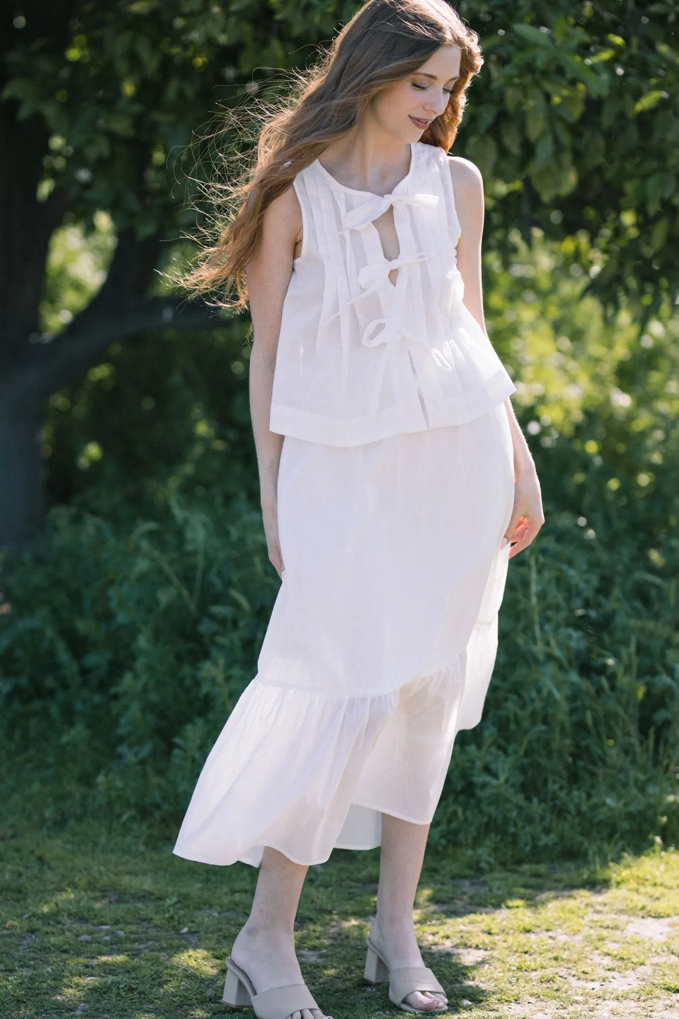 Daisy Tiered Midi Skirt sold by Morning Lavender product image thumbnail 5