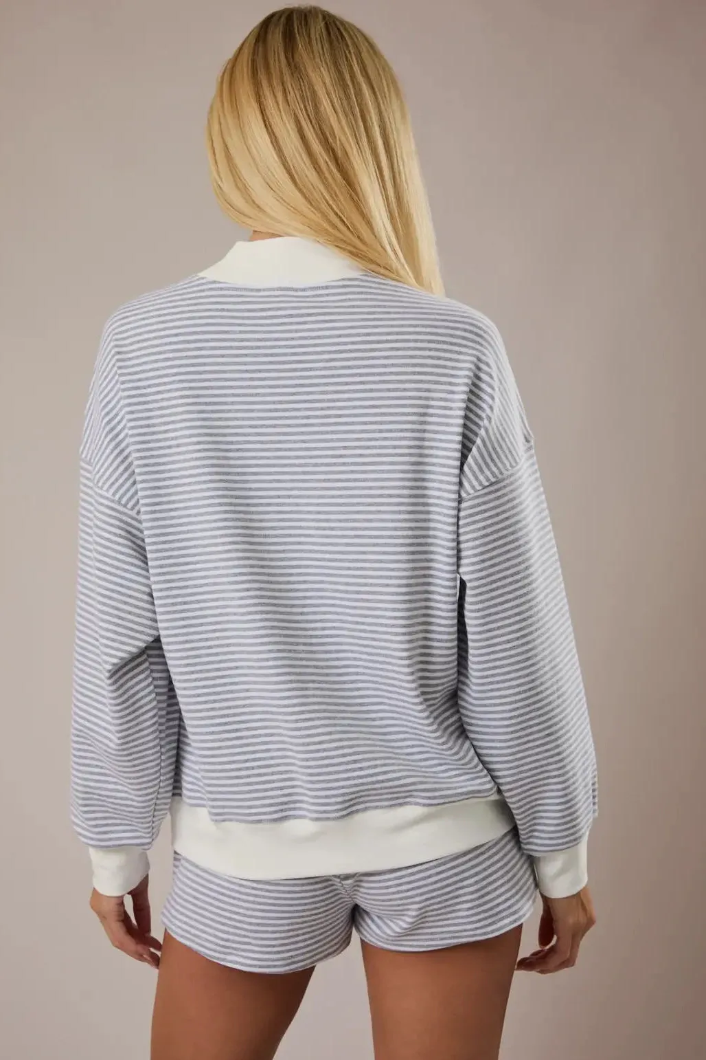 Danica Mock Neck Stripe Sweatshirt sold by Morning Lavender product image thumbnail 3