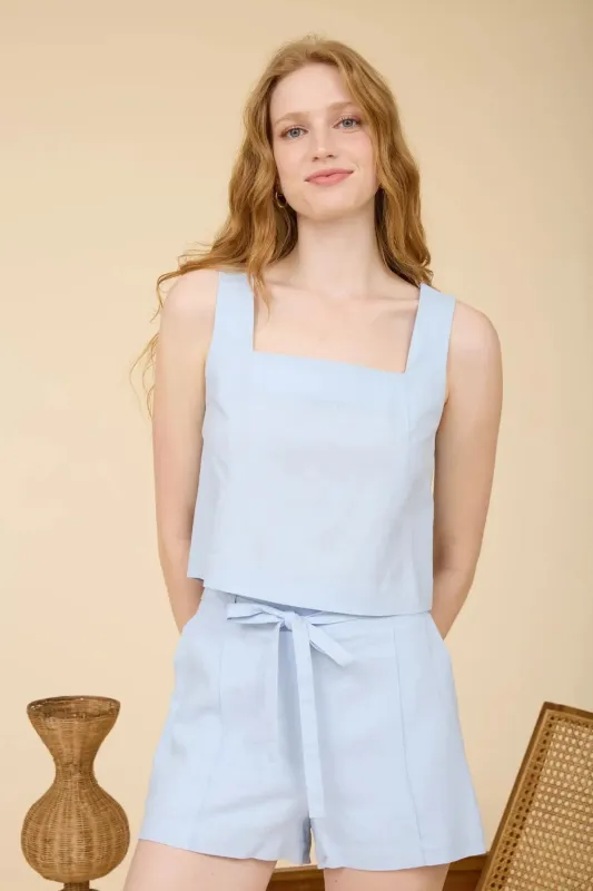 Alex Waist Tie Shorts made by Blu Pepper