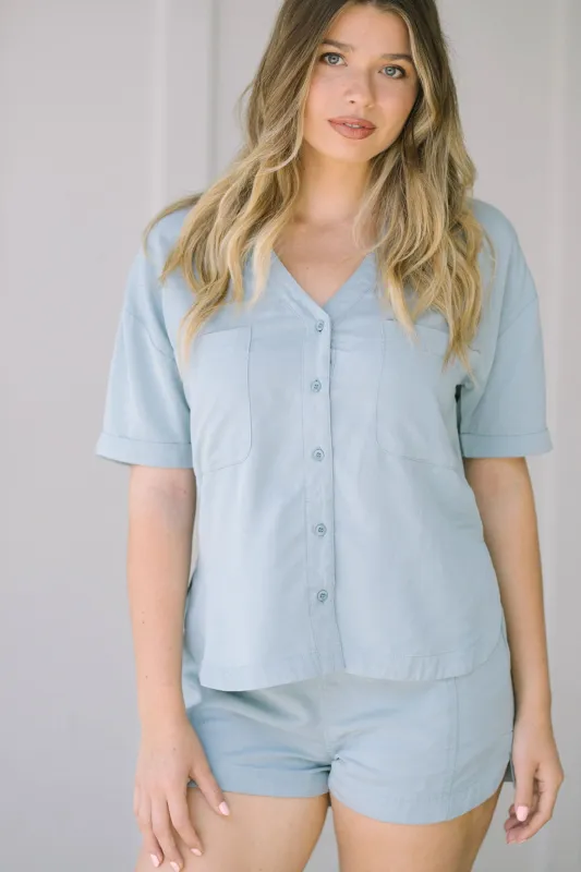 Remi Button Down Top made by Blu Pepper