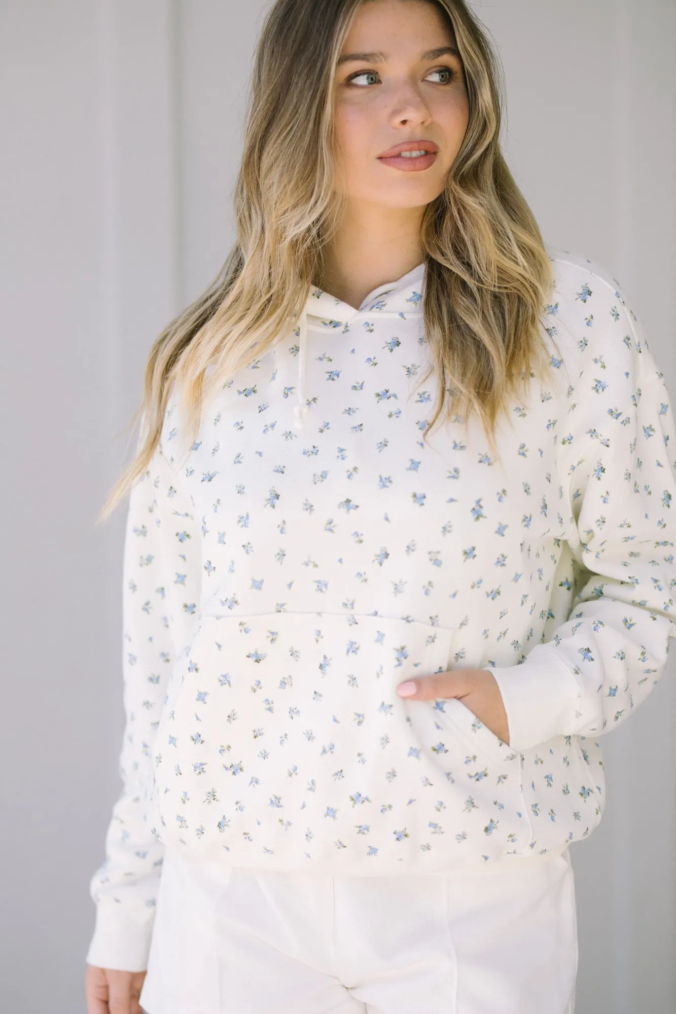 Judy Floral Hoodie Sweatshirt sold by Morning Lavender product image thumbnail 3