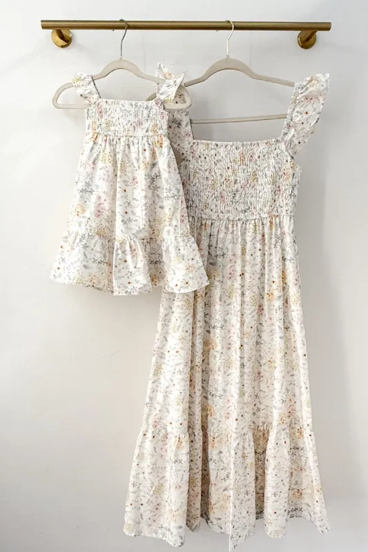 Olivia Floral Flutter Midi Dress made by Storia