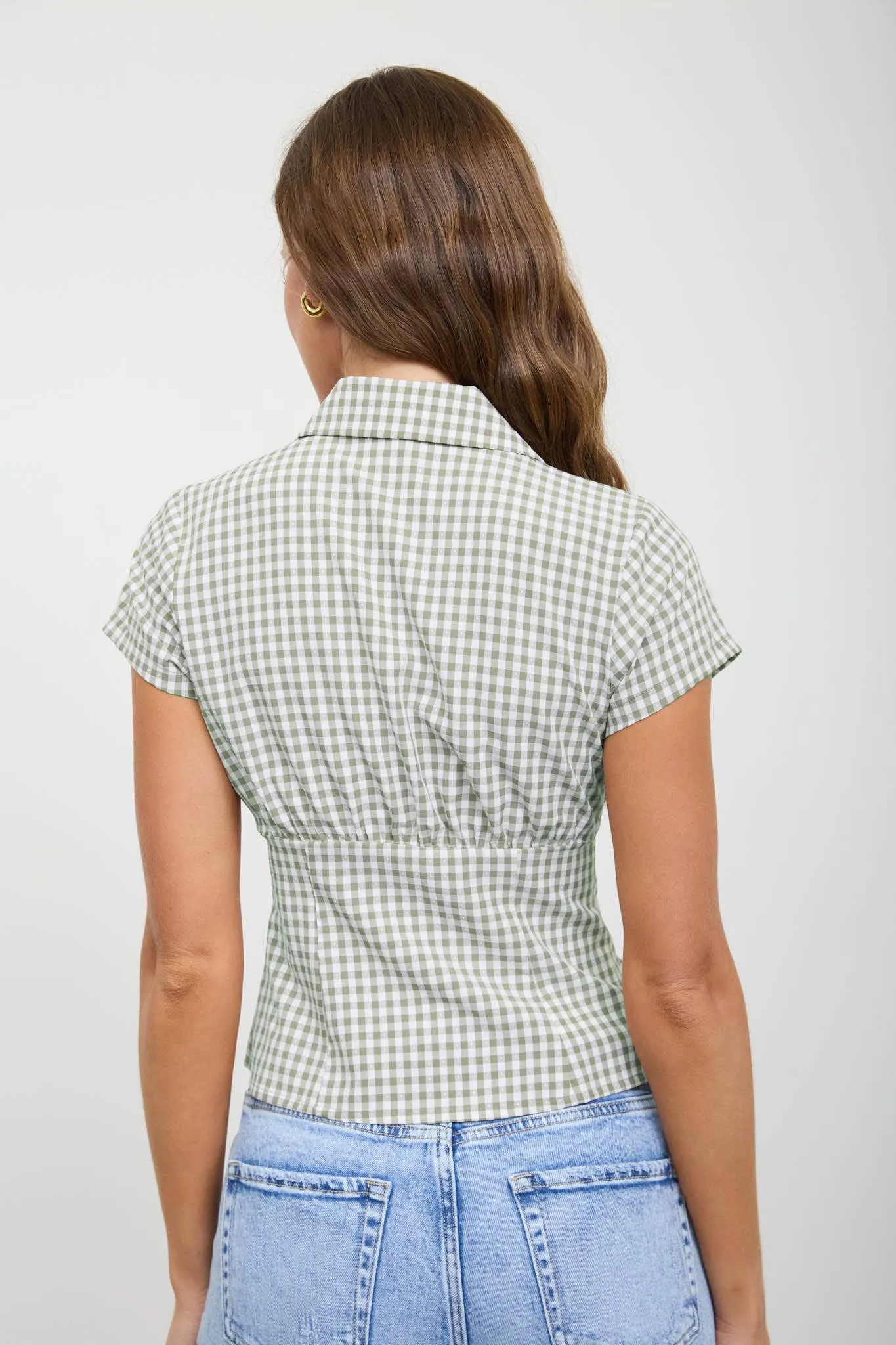 Jessie Gingham Collared Top sold by Morning Lavender product image thumbnail 3