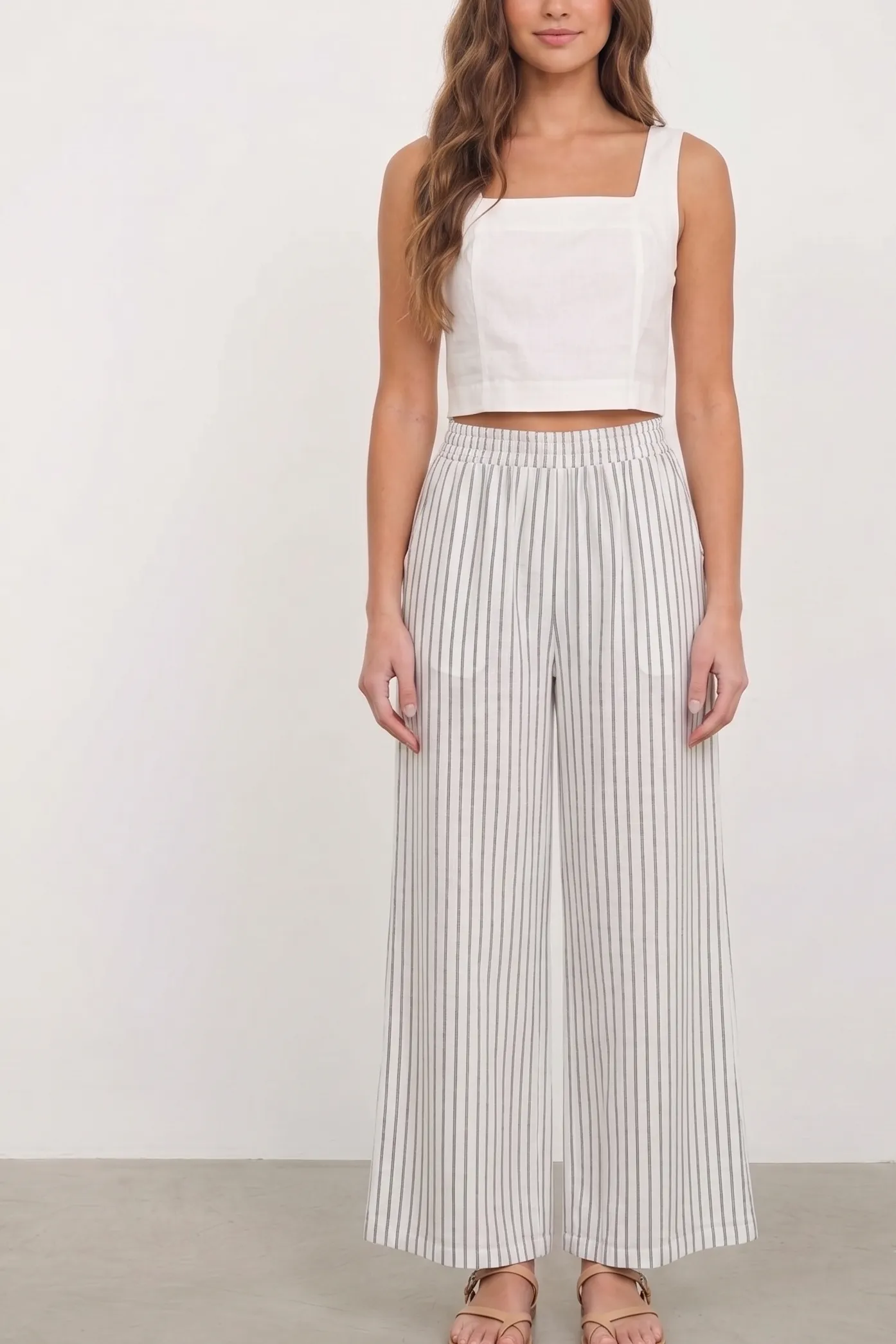 Rita Striped Wide Leg Pants sold by Morning Lavender