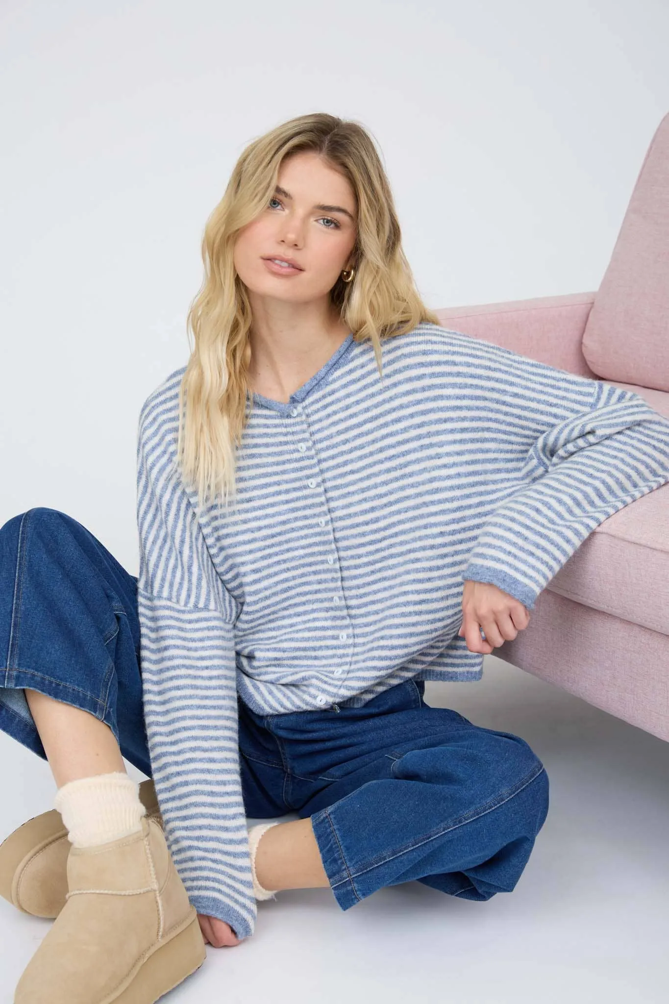 Mandy Stripe Knit Cardigan sold by Morning Lavender product image thumbnail 5