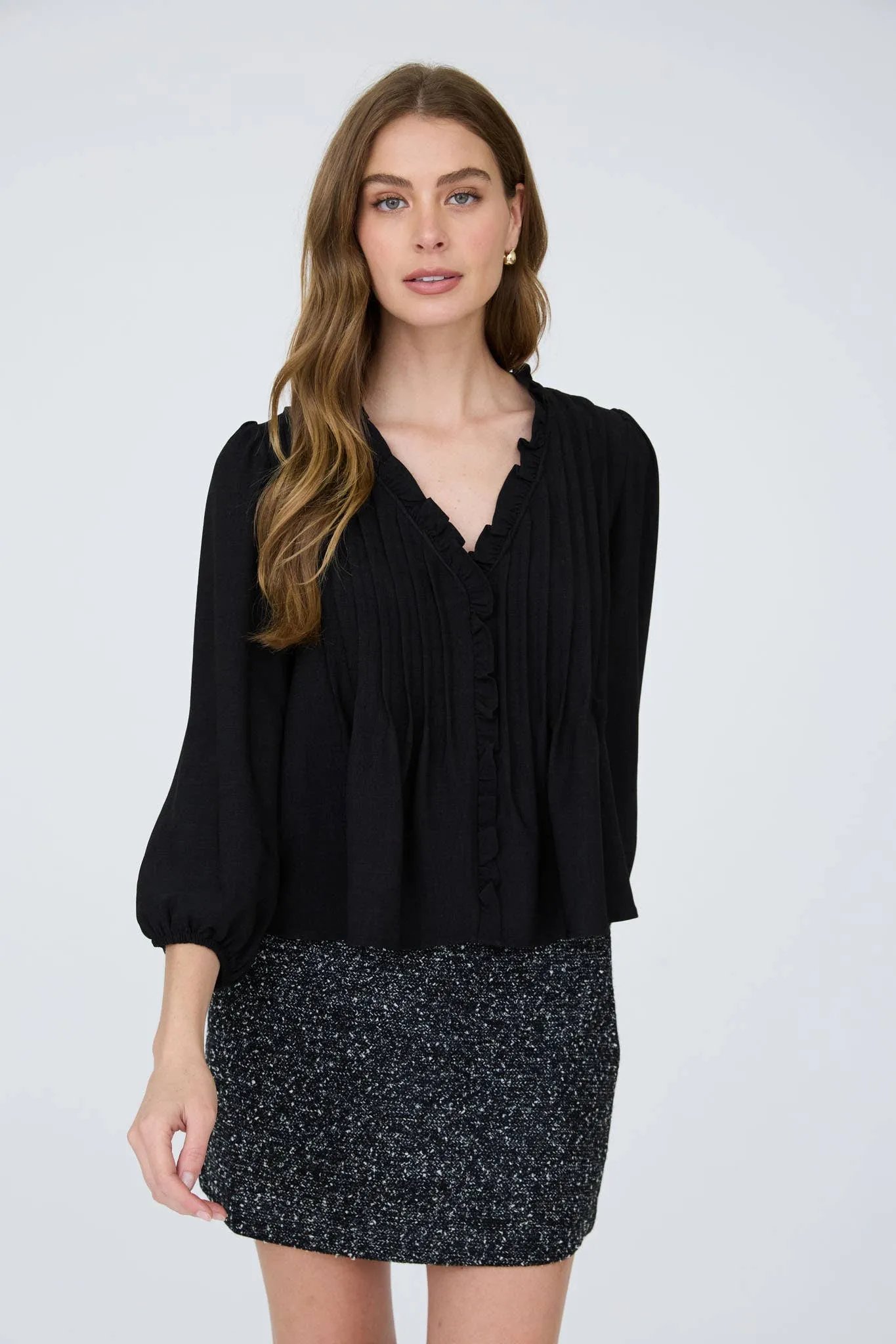 Kelly Ruffle Trim Blouse sold by Morning Lavender product image thumbnail 4