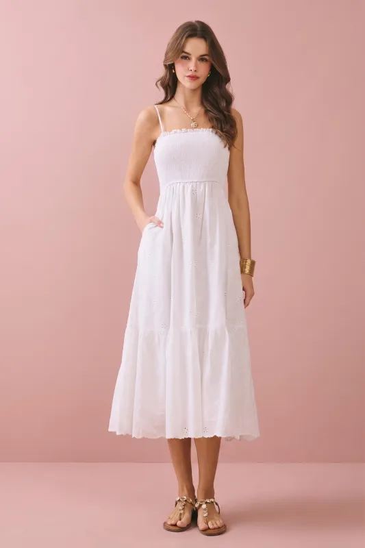 Stephanie Ruffled Midi Dress made by TCEC