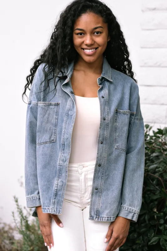 Elliot Snap Denim Jacket sold by Morning Lavender