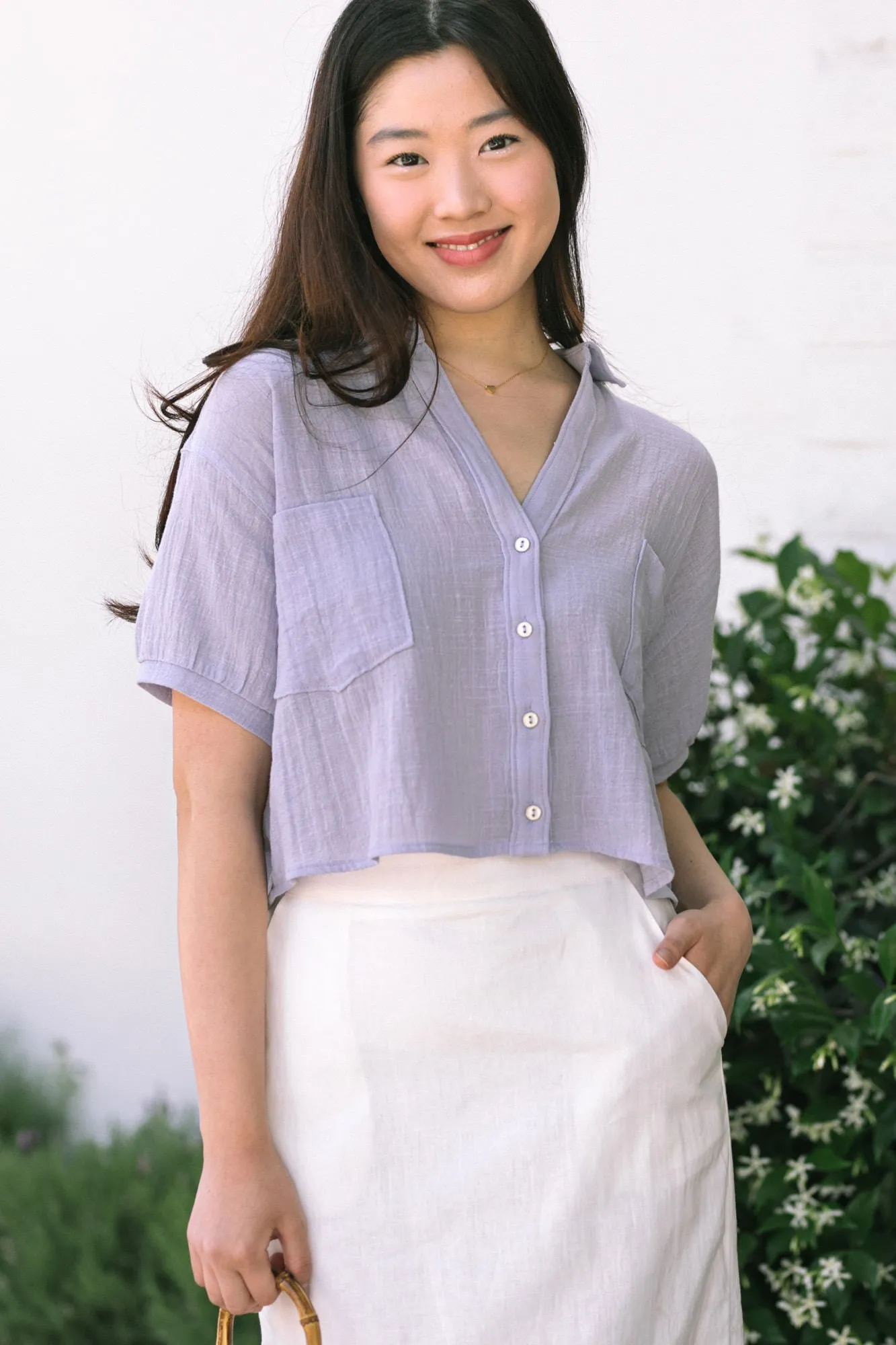 Tristen Boxy Buttoned Shirt sold by Morning Lavender