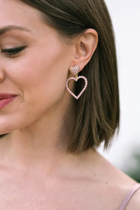 Melody Crystal Heart Earrings sold by Morning Lavender