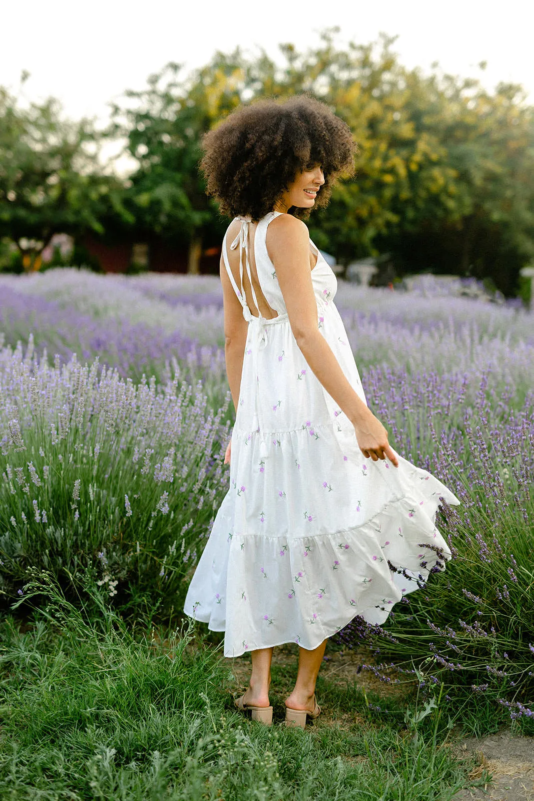 Darla Embroidered Tiered Dress sold by Morning Lavender product image thumbnail 2
