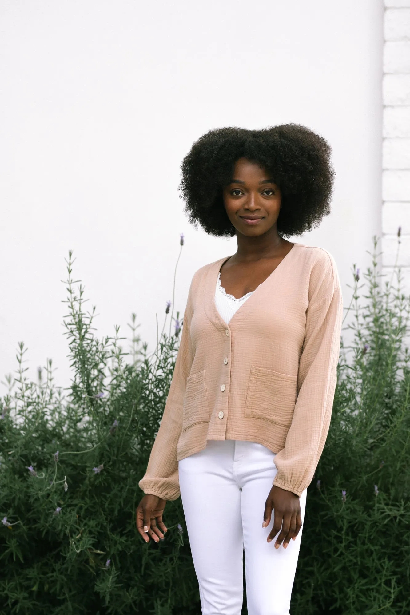 Holland Gauze Button Cardigan sold by Morning Lavender