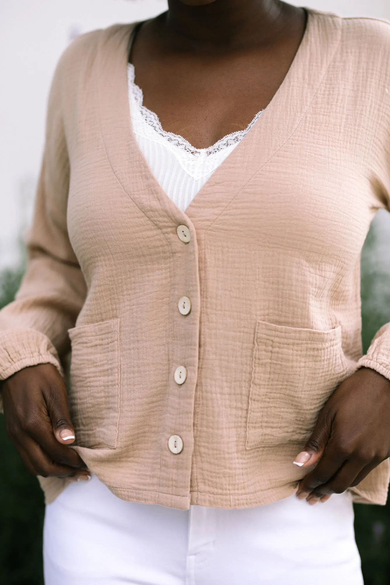 Holland Gauze Button Cardigan sold by Morning Lavender product image thumbnail 3