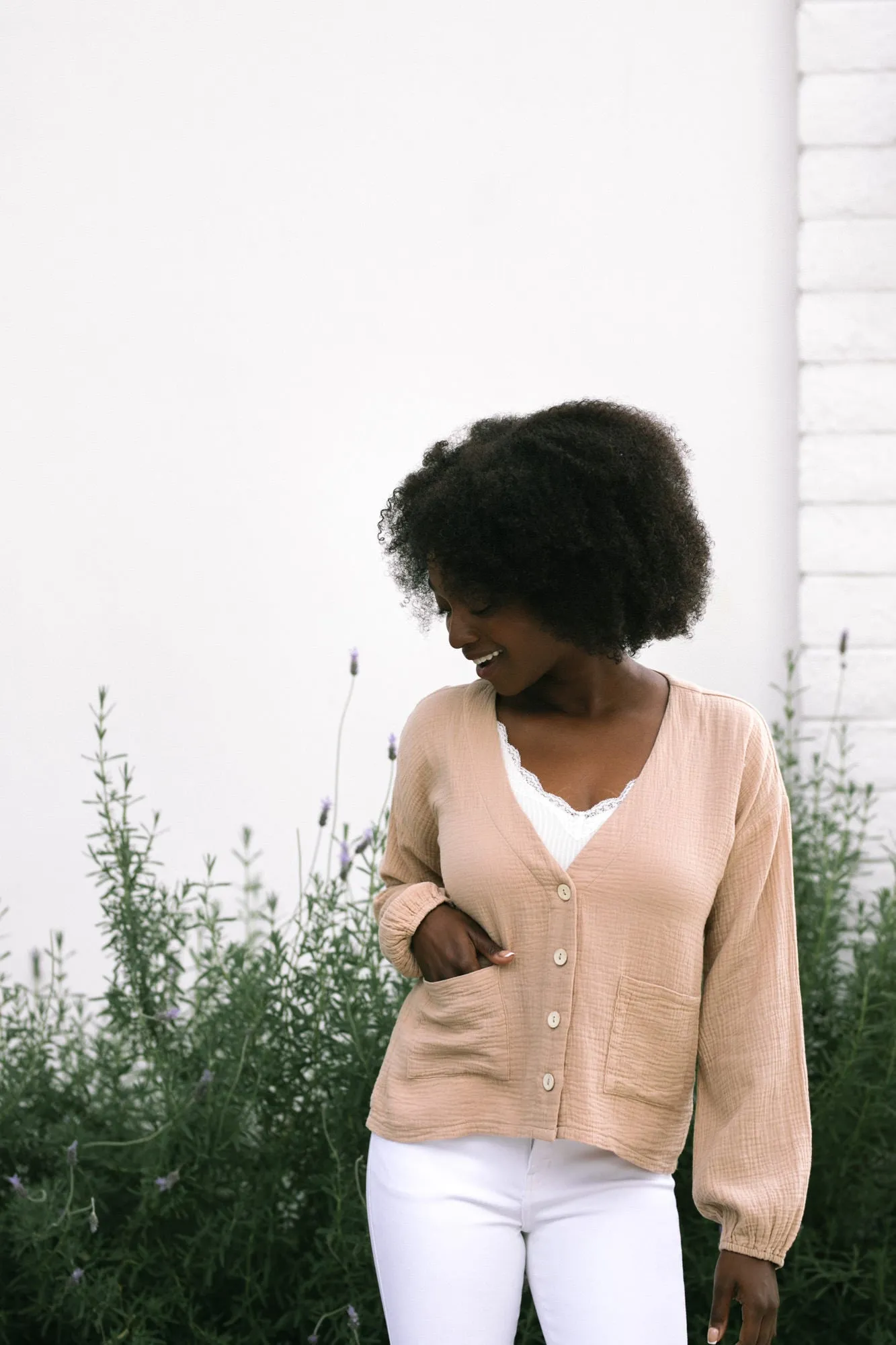 Holland Gauze Button Cardigan sold by Morning Lavender product image thumbnail 4