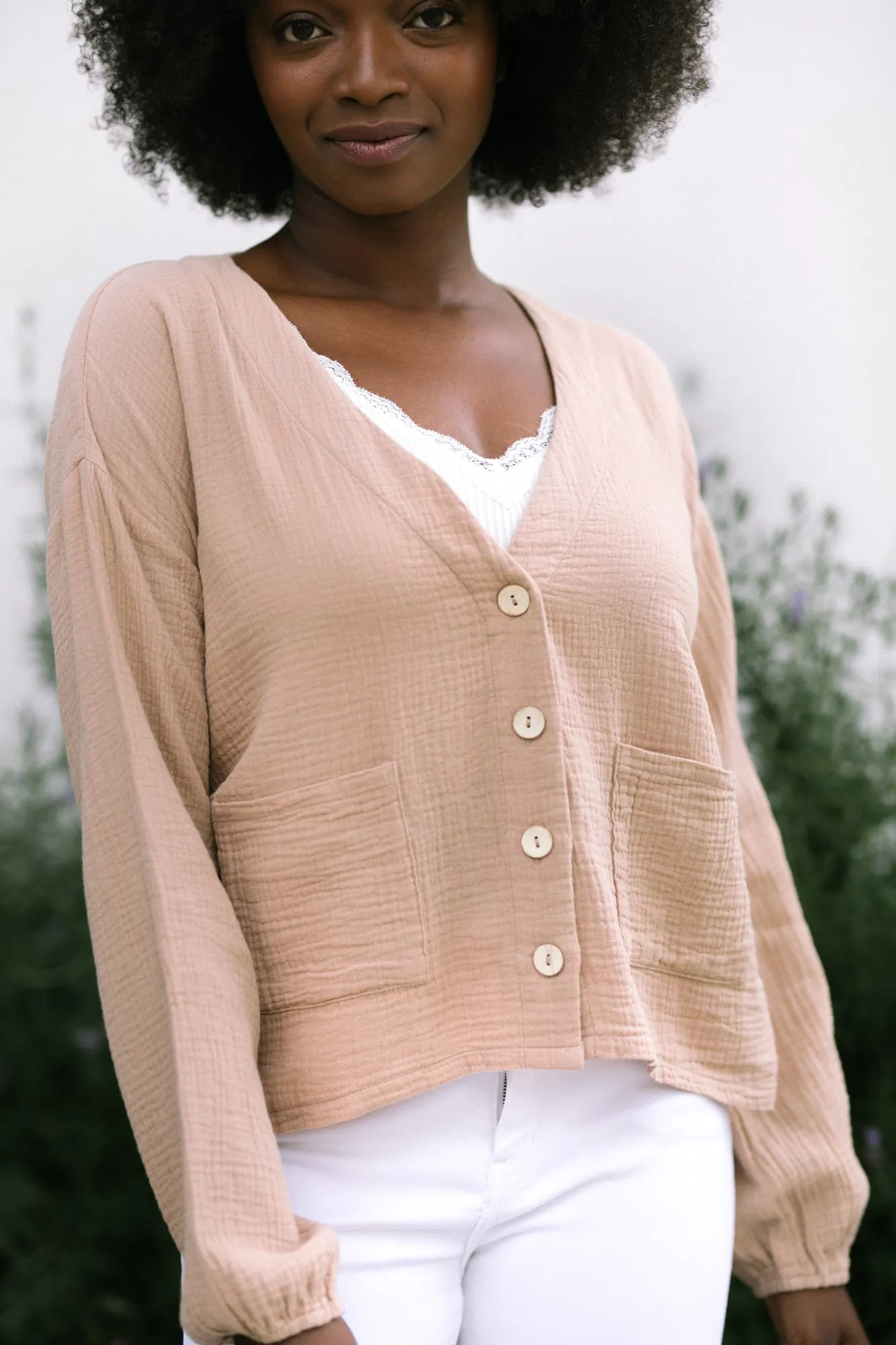 Holland Gauze Button Cardigan sold by Morning Lavender product image thumbnail 2