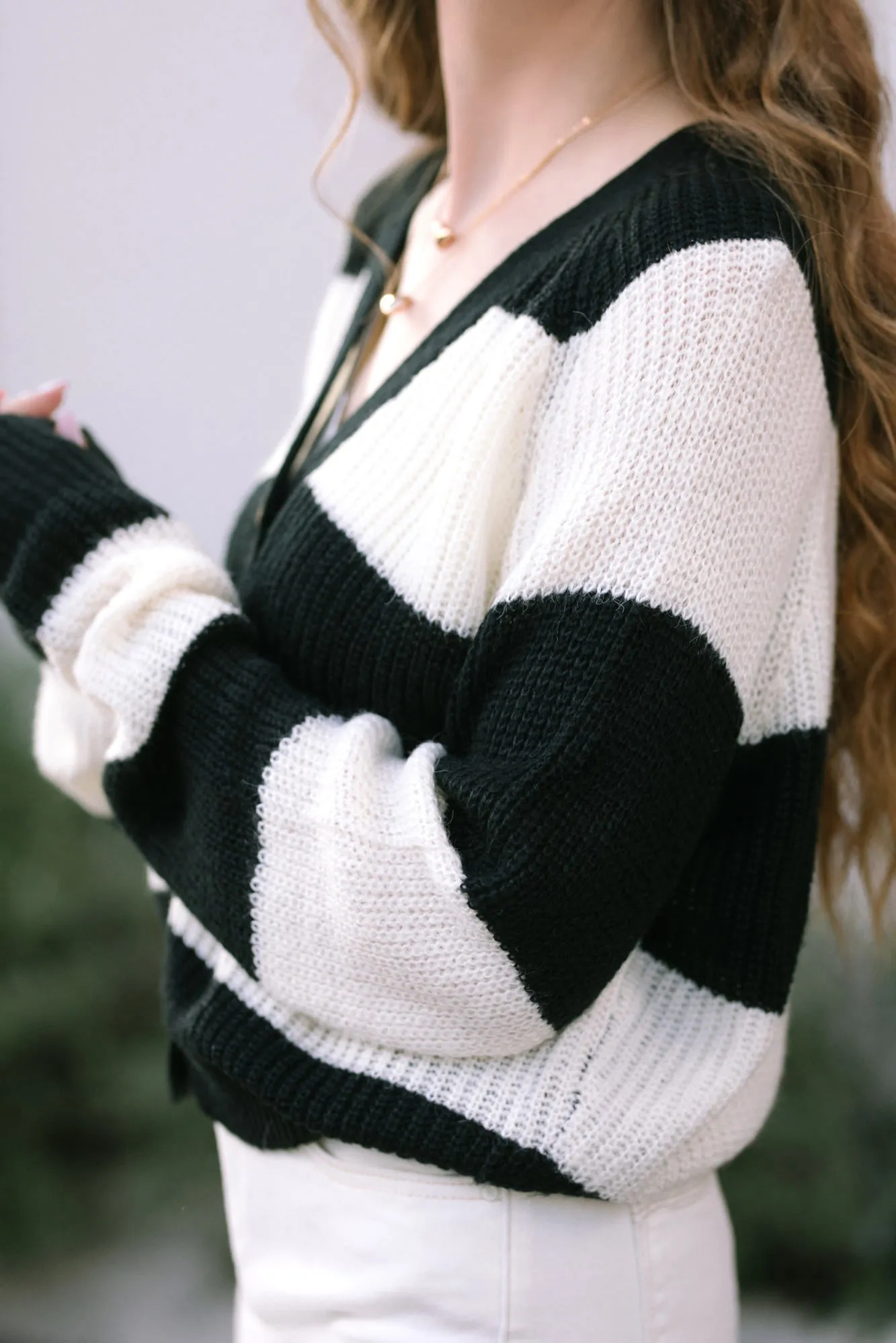 Casey Striped Buttoned Cardigan sold by Morning Lavender product image thumbnail 4