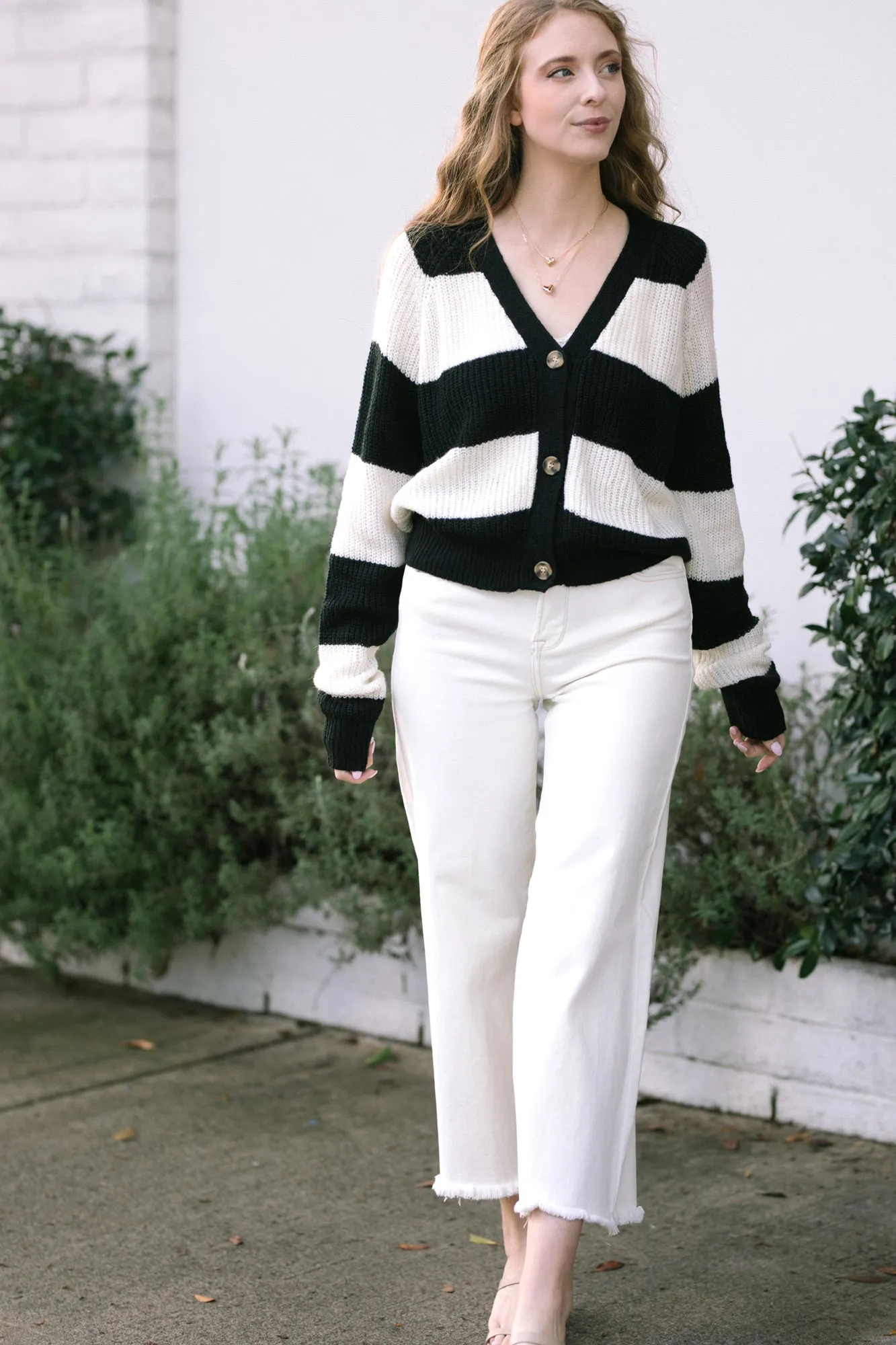 Casey Striped Buttoned Cardigan sold by Morning Lavender product image thumbnail 2