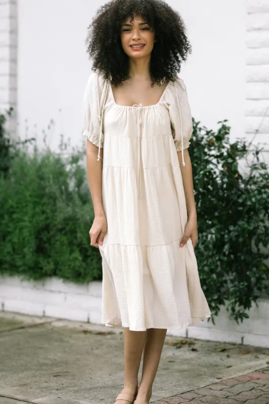 Josie Gauze Tiered Dress sold by Morning Lavender