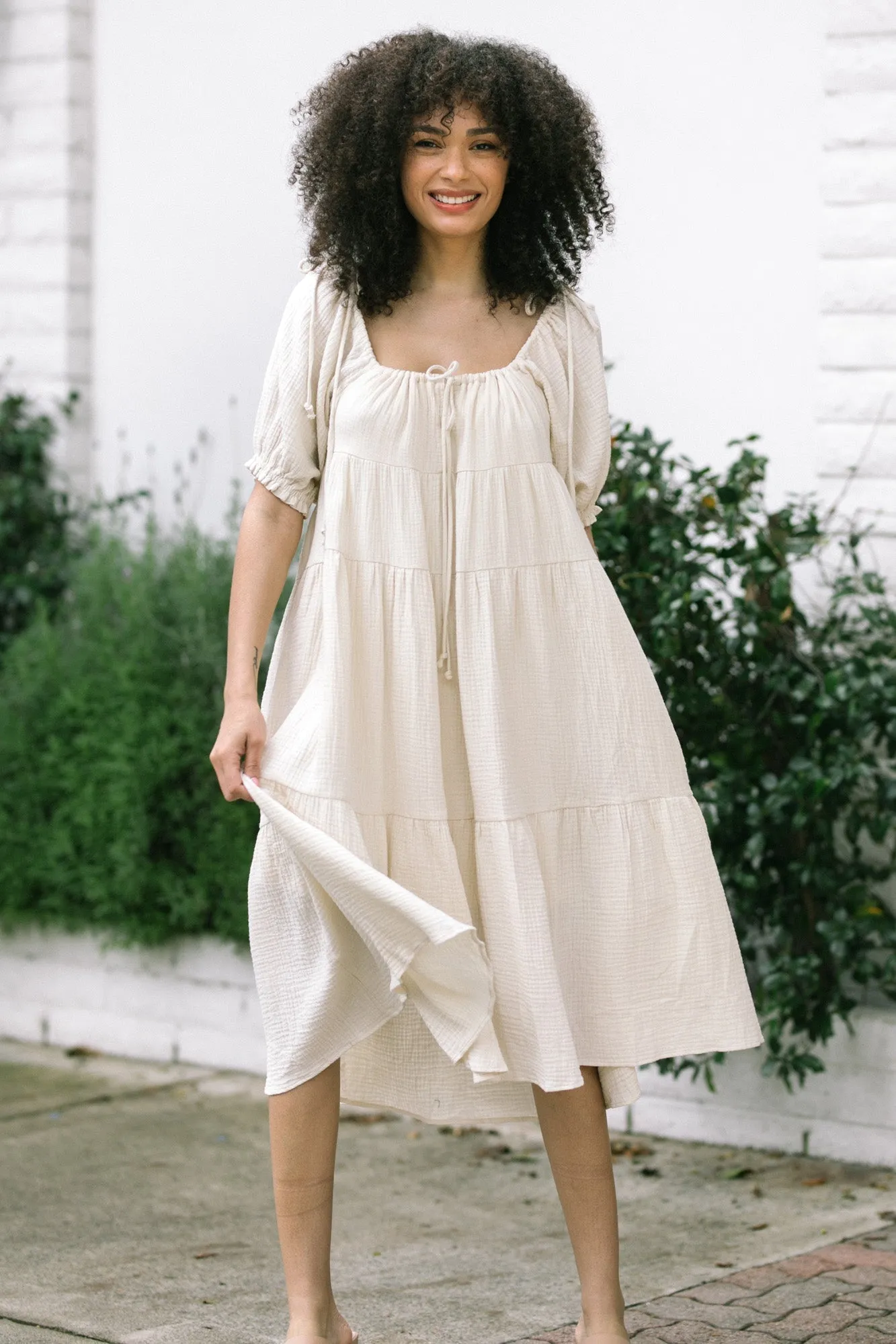 Josie Gauze Tiered Dress sold by Morning Lavender product image thumbnail 5