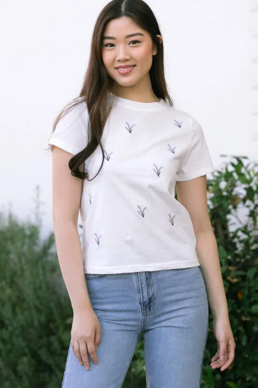 Jocelyn Embroidered T-Shirt made by Lush