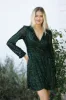 Sierra Sequin Wrap Dress sold by Morning Lavender