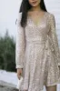 Sierra Sequin Wrap Dress sold by Morning Lavender
