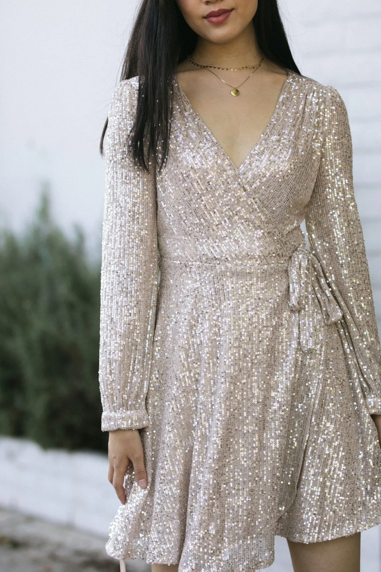 Sierra Sequin Wrap Dress sold by Morning Lavender product image thumbnail 3