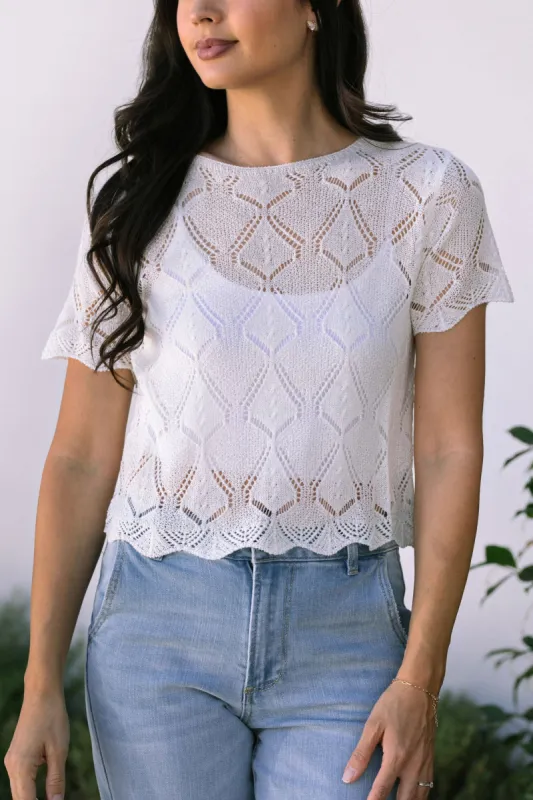 Carmela Sheer Knit Top sold by Morning Lavender