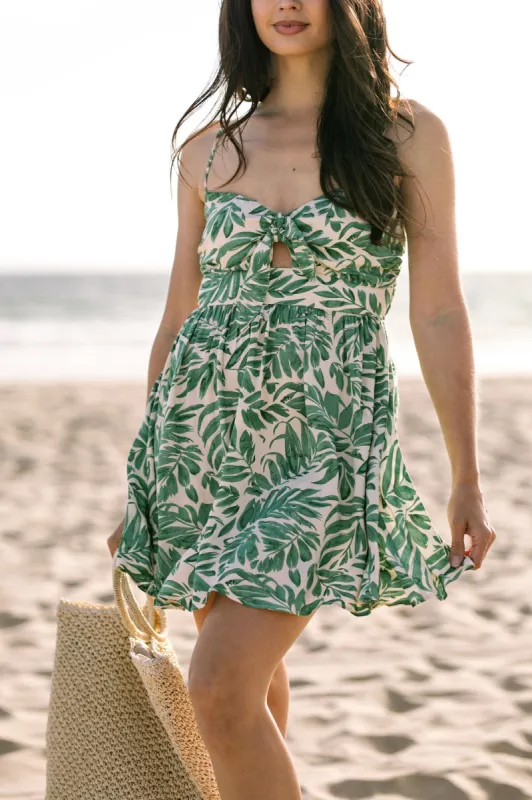 Ivy Tie Front Mini Dress sold by Morning Lavender