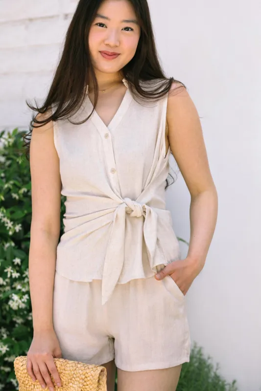 Donna Side Tie Tank sold by Morning Lavender