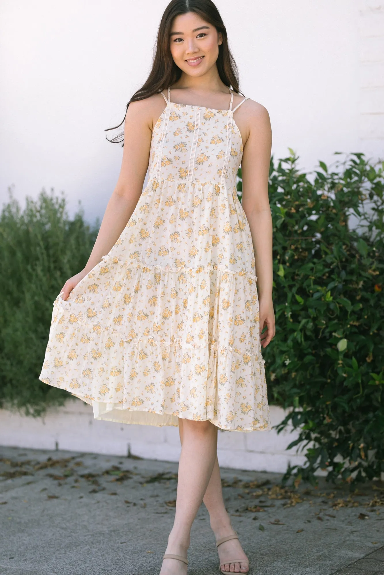 Maria Tiered Midi Dress sold by Morning Lavender