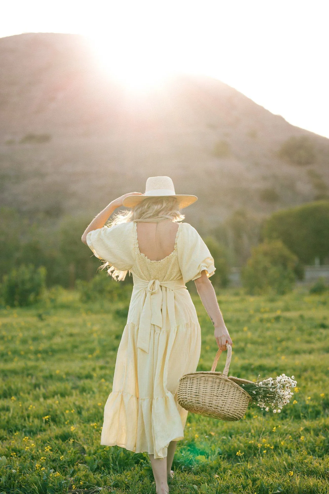 Paige Puff Sleeve Tiered Midi Dress sold by Morning Lavender product image thumbnail 4