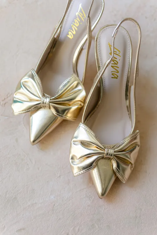 Silla Slingback Bow Heels sold by Morning Lavender