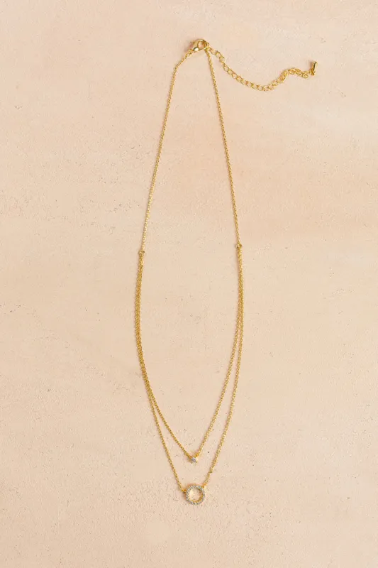 Joan Layered Crystal Necklace sold by Morning Lavender