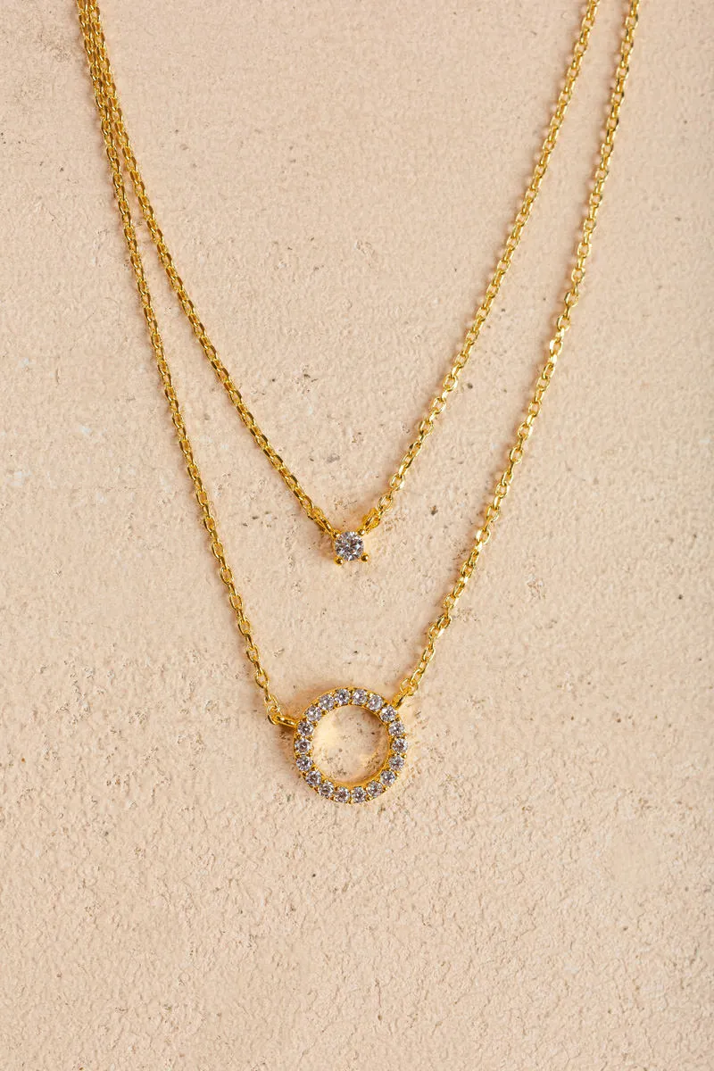 Joan Layered Crystal Necklace sold by Morning Lavender product image thumbnail 2