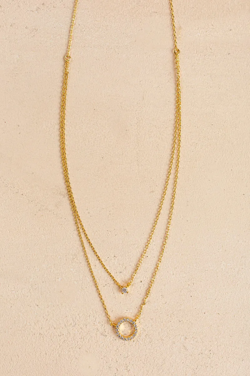 Joan Layered Crystal Necklace sold by Morning Lavender product image thumbnail 3