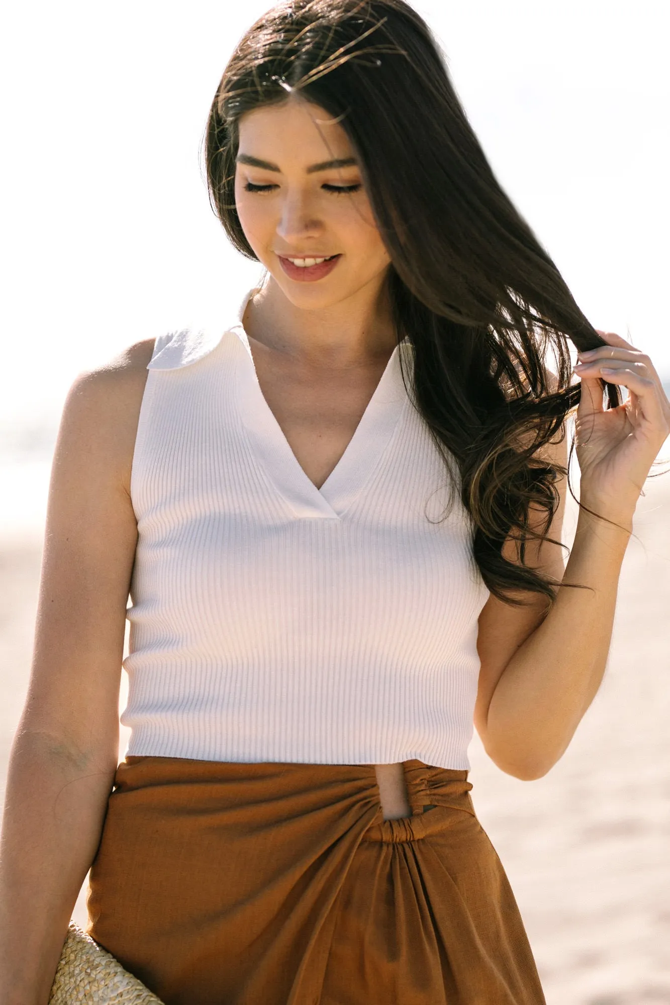 Anna Collared Rib Knit Top sold by Morning Lavender product image thumbnail 2