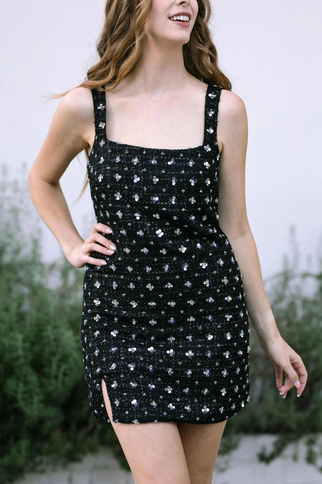 Jazz Sequin Tweed Mini Dress sold by Morning Lavender product image thumbnail 4